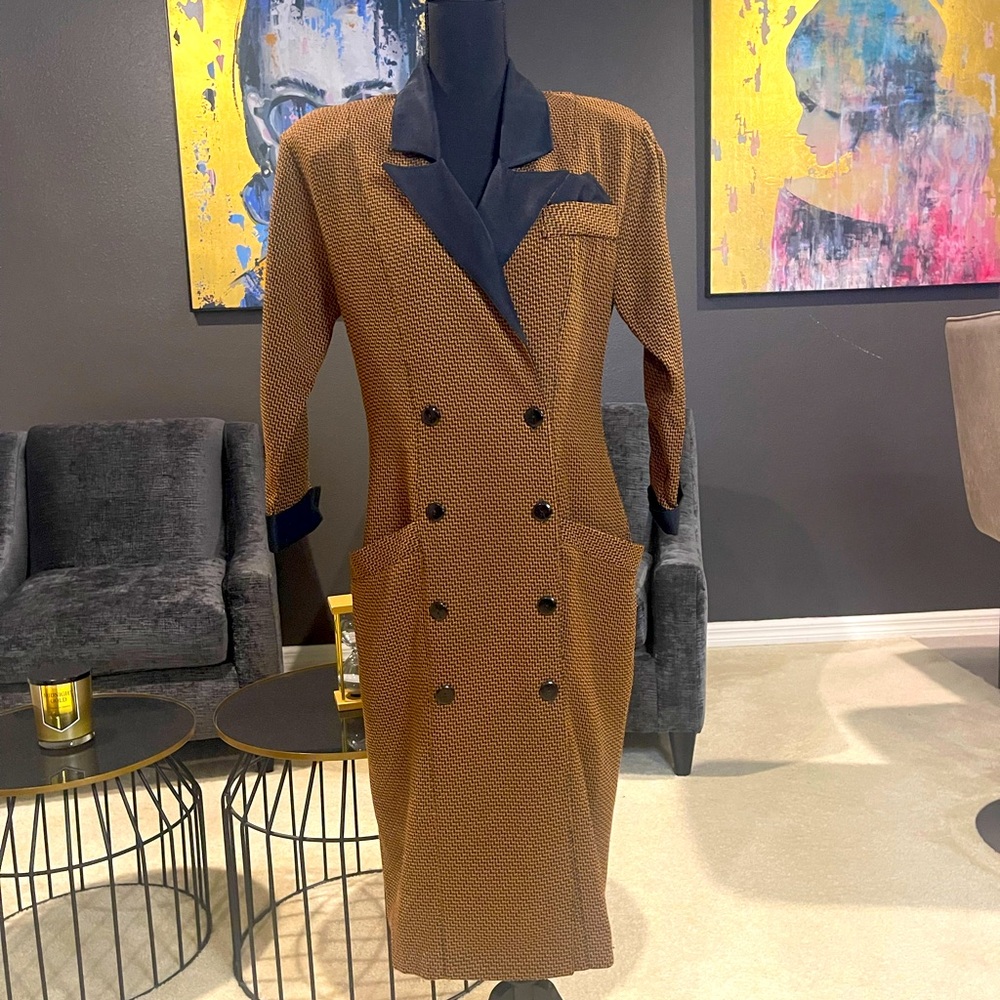 Brown button up dress